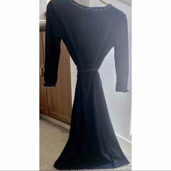 BCBGMAXAZRIA Wrap Dress Navy Blue Small - Picture 4 of 7